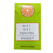 Agulha HAX1 130/705H 90/14 BP 10u Orange bordado e costura