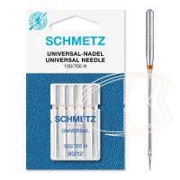 Agulha 130/705 H 80/12 Universal Schmetz bordado e costura