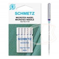 Agulha 130/705 H M 80/12 Microtex Schmetz bordado costura