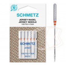 Agulha 130/705 H SUK 80/12 Jersey Schmetz bordado e costura