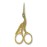 Tesoura cegonha banhado a ouro bordado | Madeira 020N9479 Tesoura cegonha banhado a ouro bordado | Madeira 020N9479