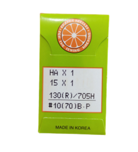 Agulha HAX1 130/705H 70/10 BP 10u Orange bordado e costura